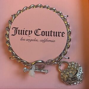Juicy Couture Pink and Silver Charm Bracelet
